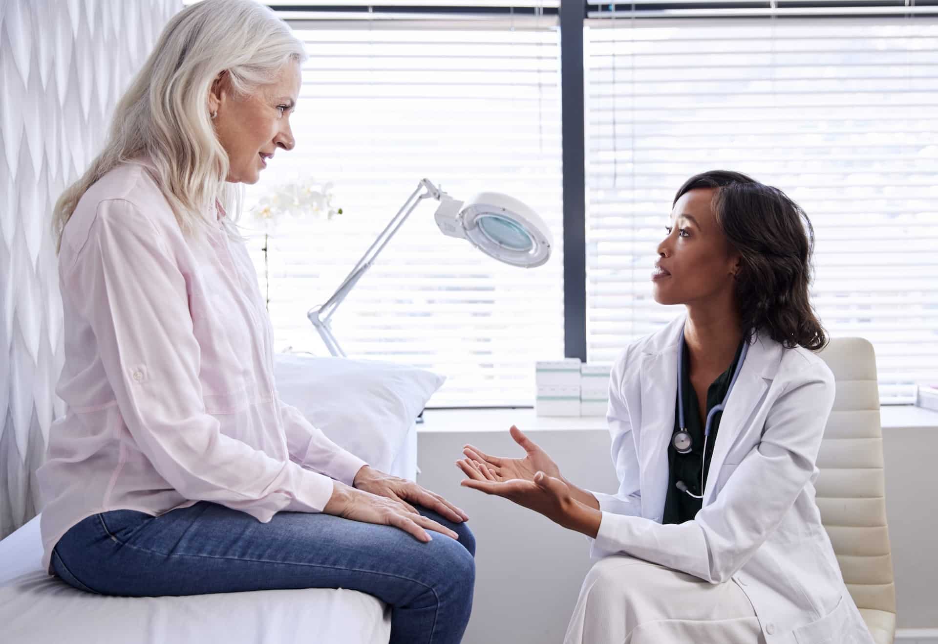 doctor talking to her patient