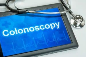 colonoscopy written on a tablet